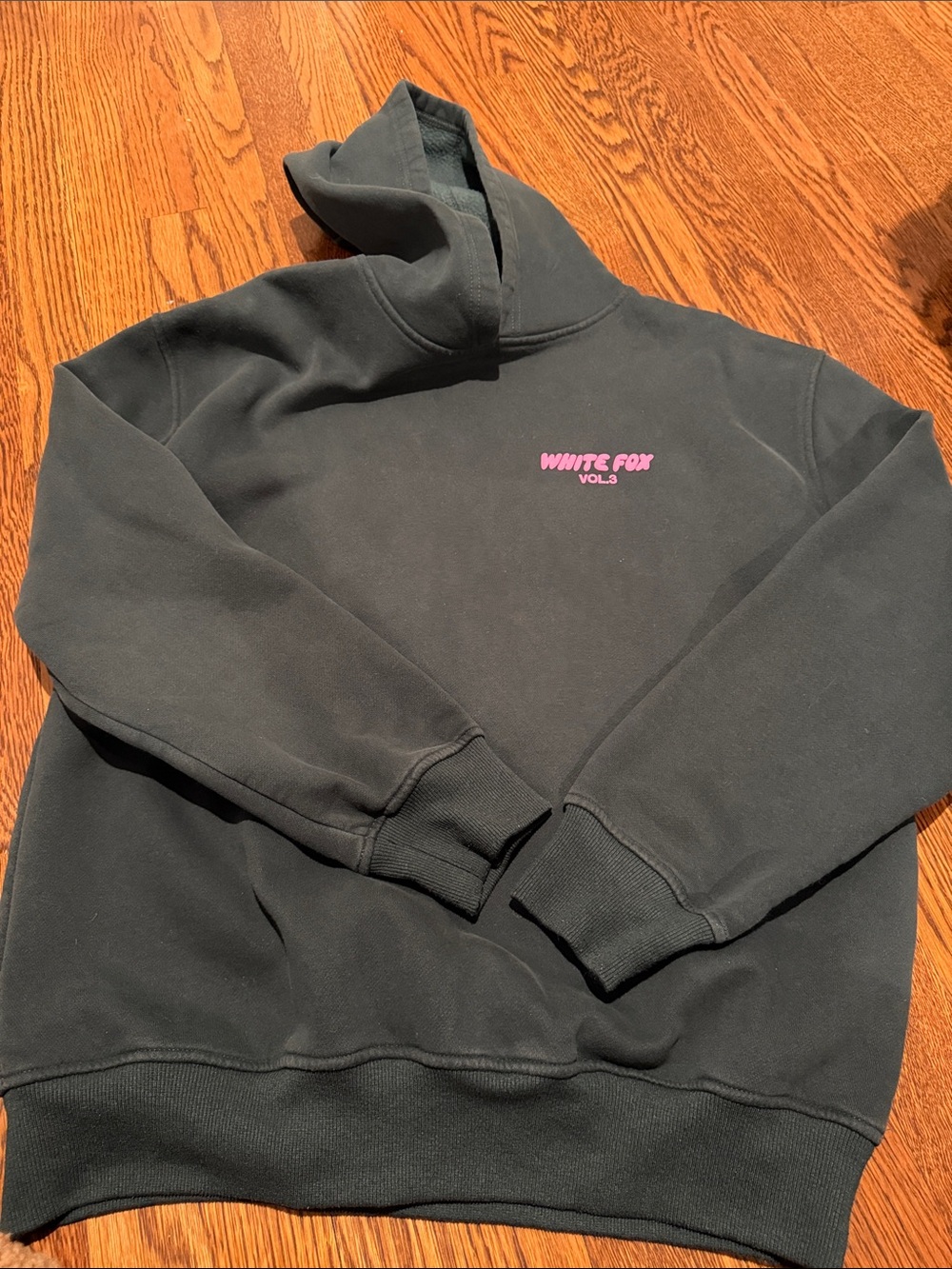 White Fox Dark Teal Pullover Sweatshirt